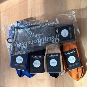Set of 5 pairs of Pantherella Socks sz M in Blue, Navy, Grey, Cumin, Tan NWT
